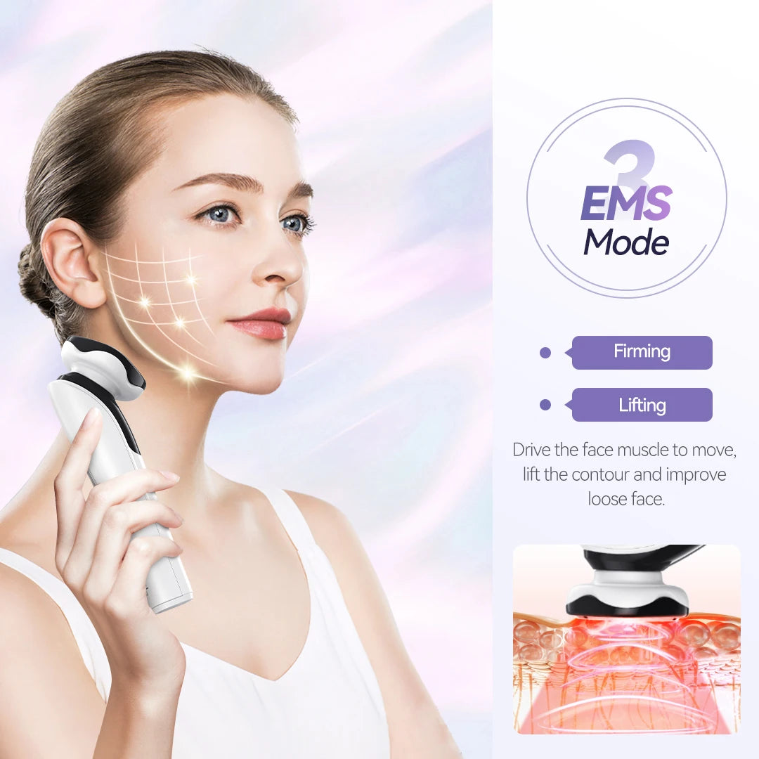 Massageador Facial Elétrico ANLAN com Microcorrente — Lifting, Limpeza Profunda e Anti-Rugas