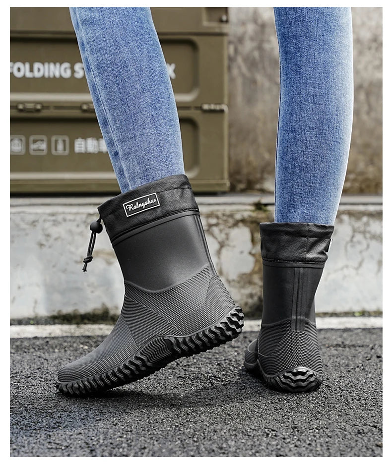 Botas de Chuva Curtas Impermeáveis — Leves, Antiderrapantes e Estilosas para o Dia a Dia
