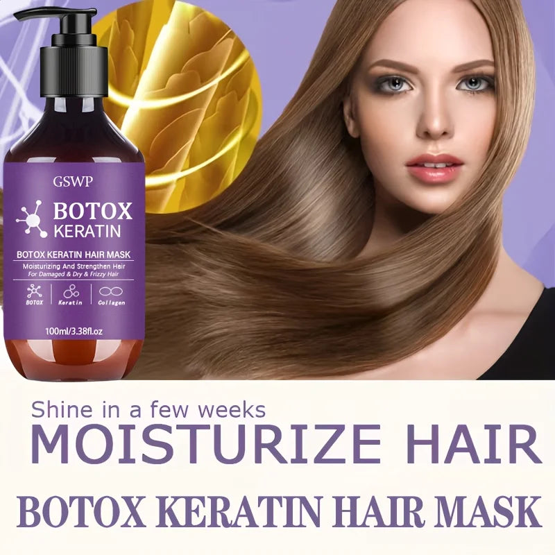 Máscara Capilar Botox de Queratina GSWP — Hidrata, Fortalece e Reduz Frizz em 100ml ou 200ml
