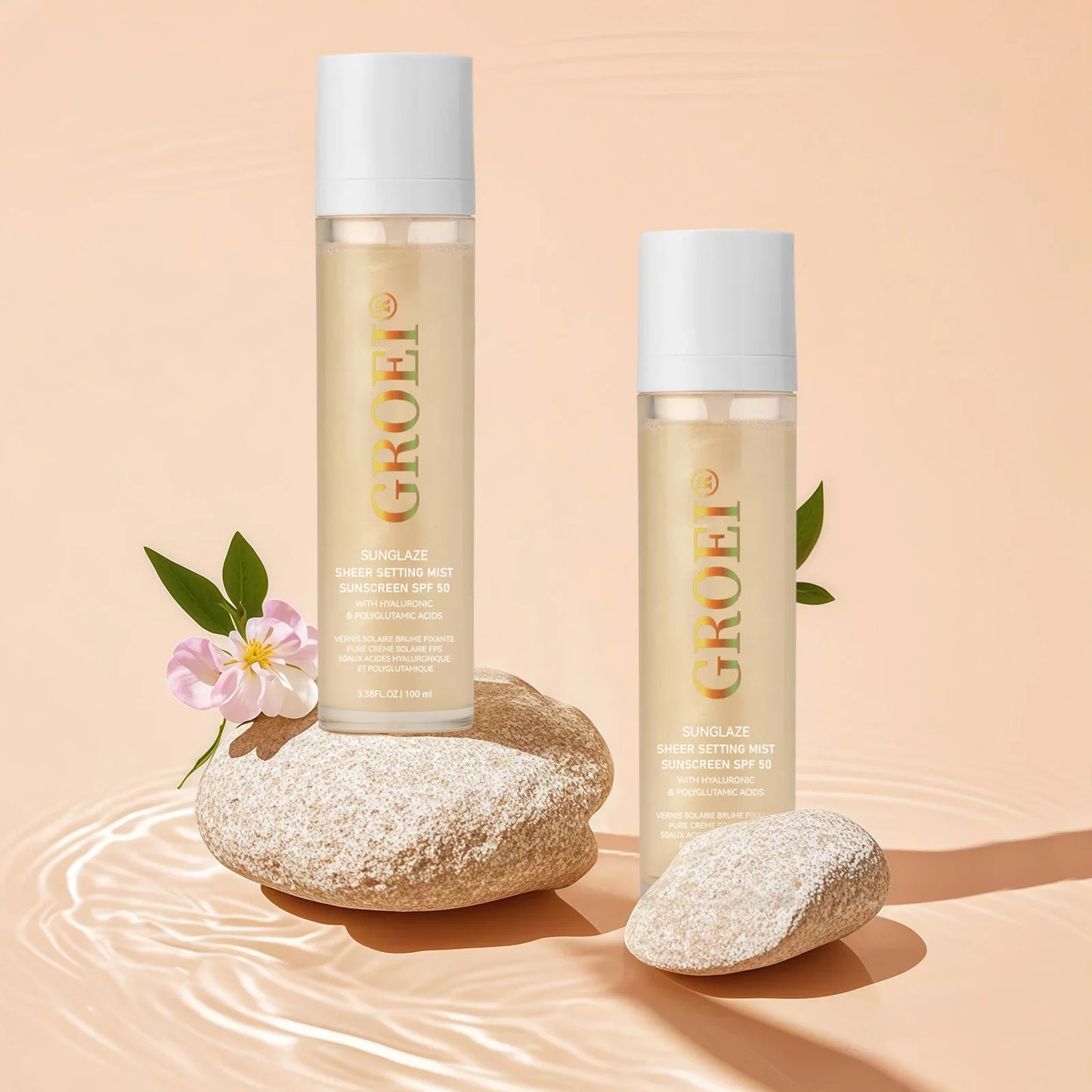 Spray Fixador com Protetor Solar FPS 50 — 100ml, Leve e Não Oleoso para Cuidados Faciais