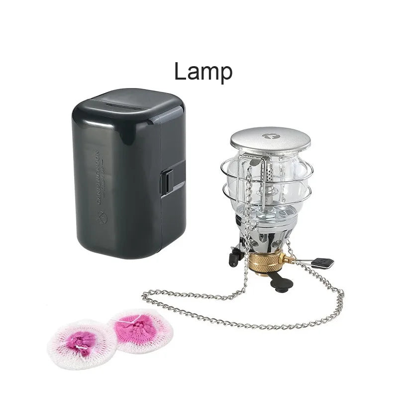 Camingmoon portátil capa de vidro acampamento ao ar livre lanterna tenda lâmpada luz ao ar livre lâmpada gás
