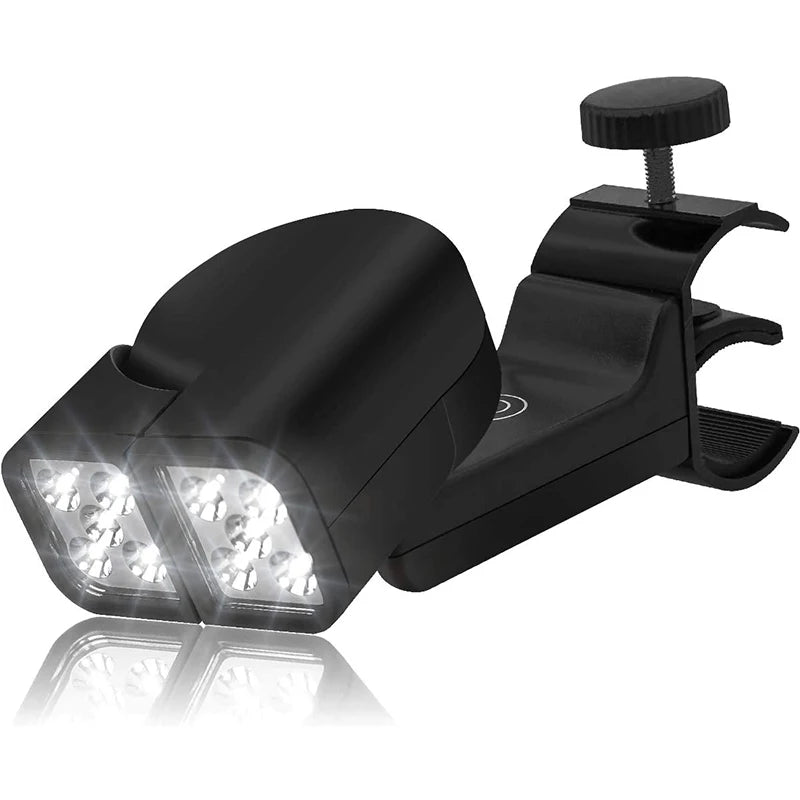 Luz LED Portátil para Churrasqueira — 10 LEDs, Ajustável 180°, Resistente ao Calor para Churrasco e Camping