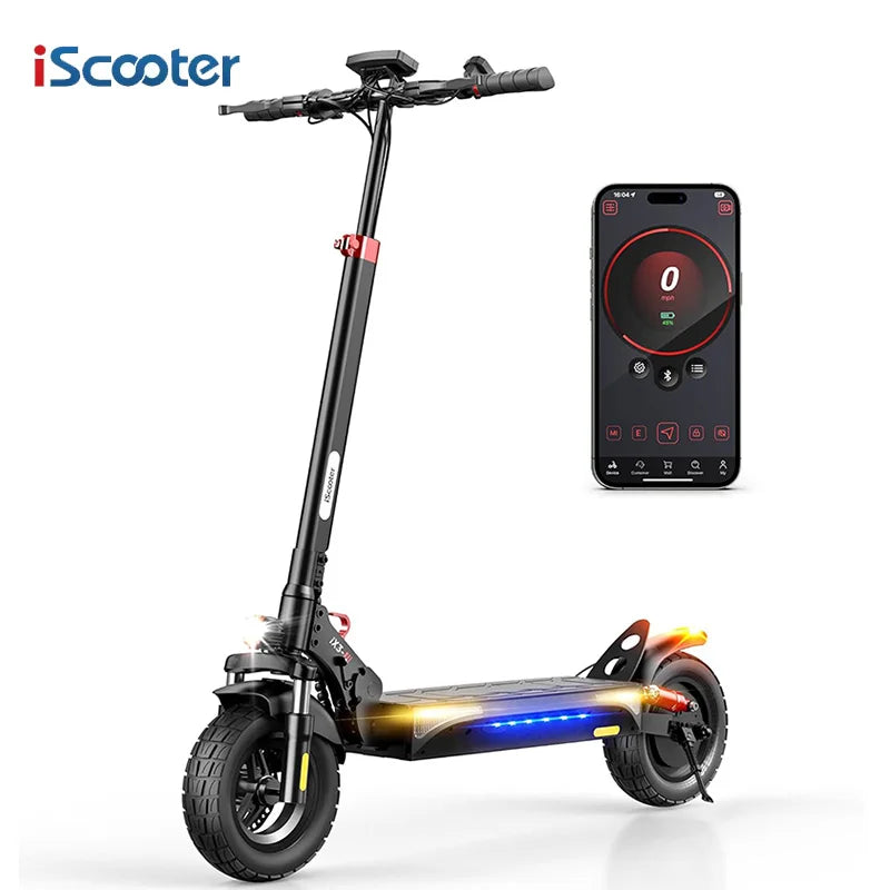 Scooter Elétrico iScooter iX3 1000W 40km/h para Adultos com Pneus Off-Road de 10 Polegadas, Scooter Elétrico com Bateria de 10Ah e APP