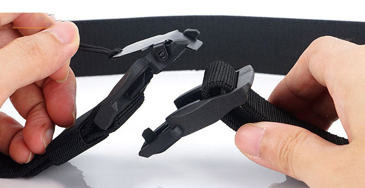 Cinto tático militar masculino, fivela magnética de liberação rápida, exército, caça ao ar livre, multifuncional, lona, cinto de cintura de nylon