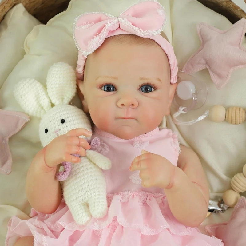 Boneca Reborn Realista Encantadora — Rosto Adorável, Segura para Brincar e Fácil de Limpar