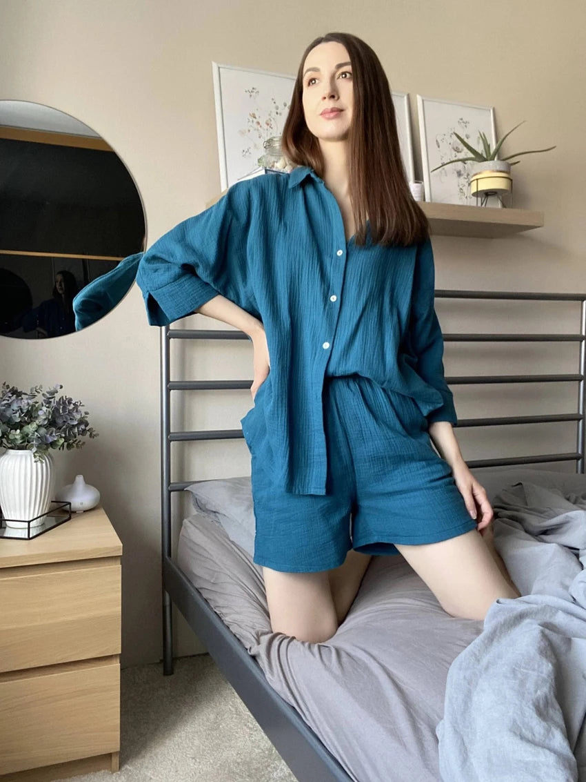 Pijama de Algodão Feminino Quentinho — Conforto e Estilo para Noites Perfeitas