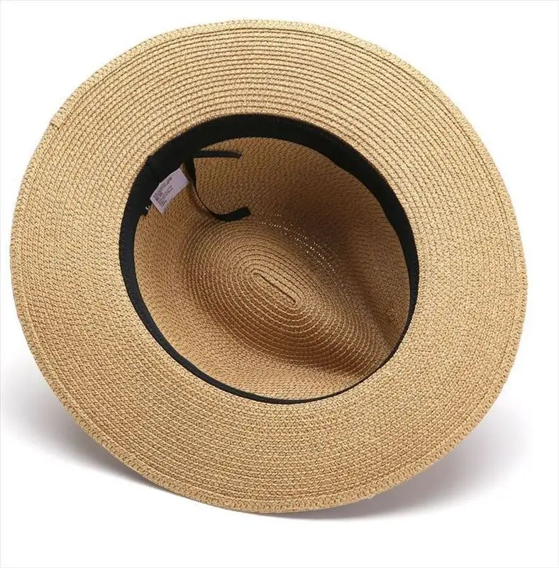 Chapéu Fedora Panamá Premium de Palha 54-62cm Dobrável Unissex Proteção UV para Viagens de Verão