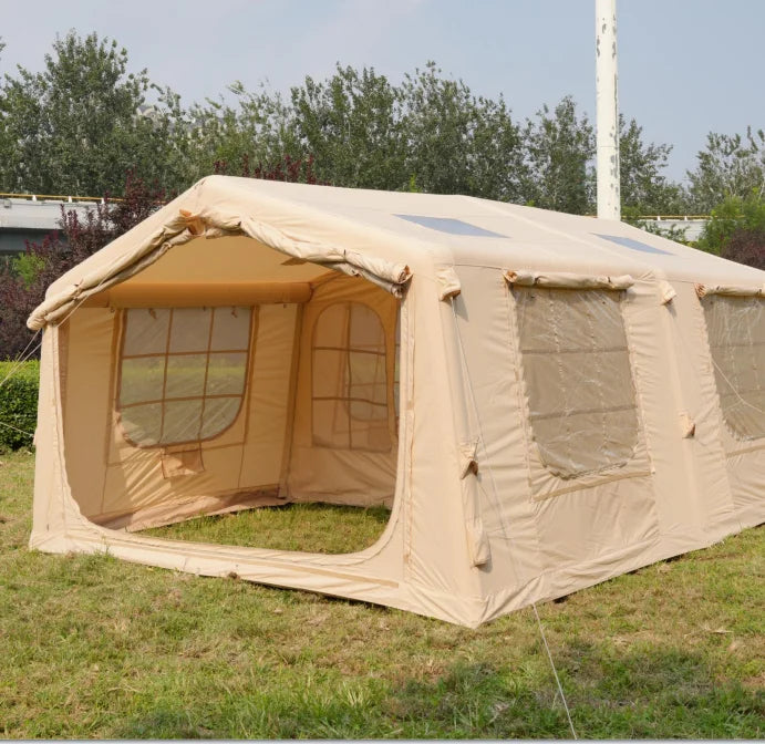 Airo: Barraca de Glamping Impermeável e à Prova de Vento (Índice 3000mm), Cáqui, Abertura Automática Rápida, 4 Estações, Cabana Oxford - Lançamento Quente!