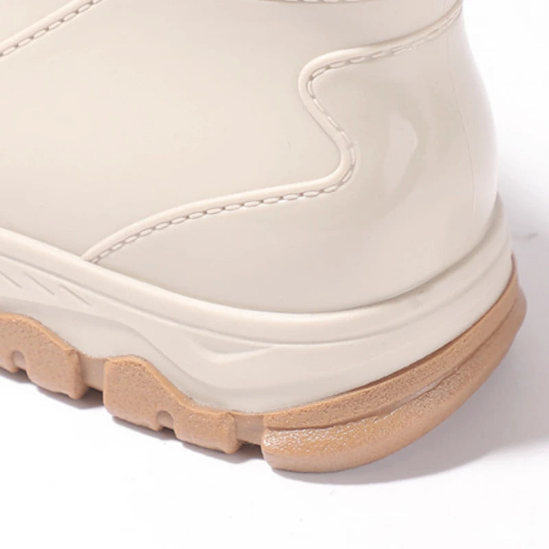 Botas de chuva masculinas botas impermeáveis ao ar livre antiderrapante casual tornozelo botas caminhadas pesca sapatos de água trabalho bota de borracha leve