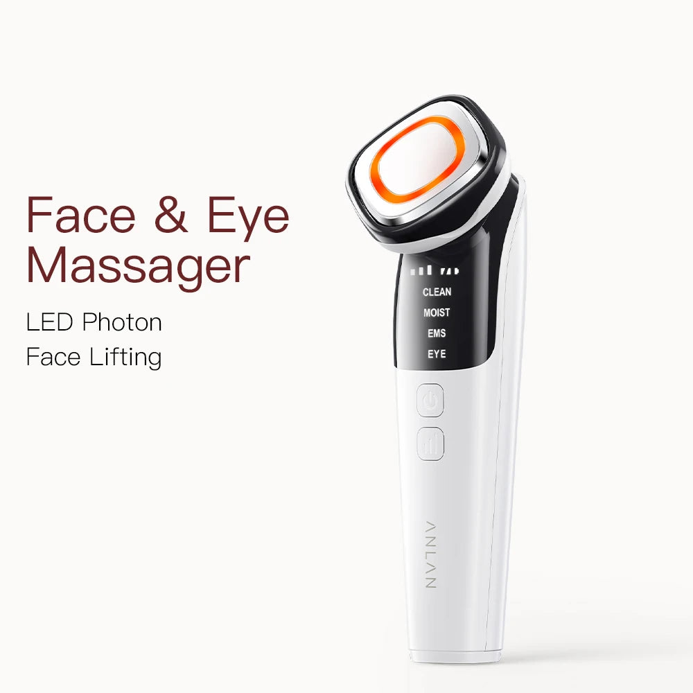 Massageador Facial Elétrico ANLAN com Microcorrente — Lifting, Limpeza Profunda e Anti-Rugas