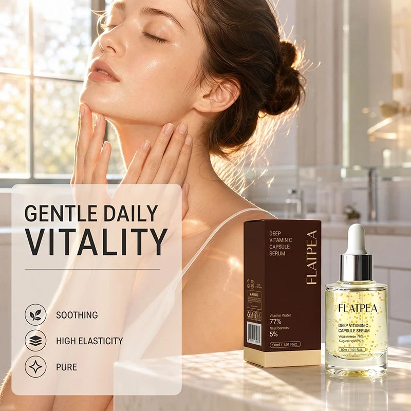 Sérum em Cápsulas de Vitamina C — Essência Iluminadora com Niacinamida para Brilho e Hidratação Facial