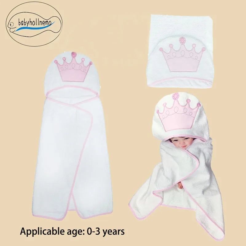 Toalha de Banho para Bebê com Capuz — 100% Algodão Macio, Absorvente e Lavável na Máquina