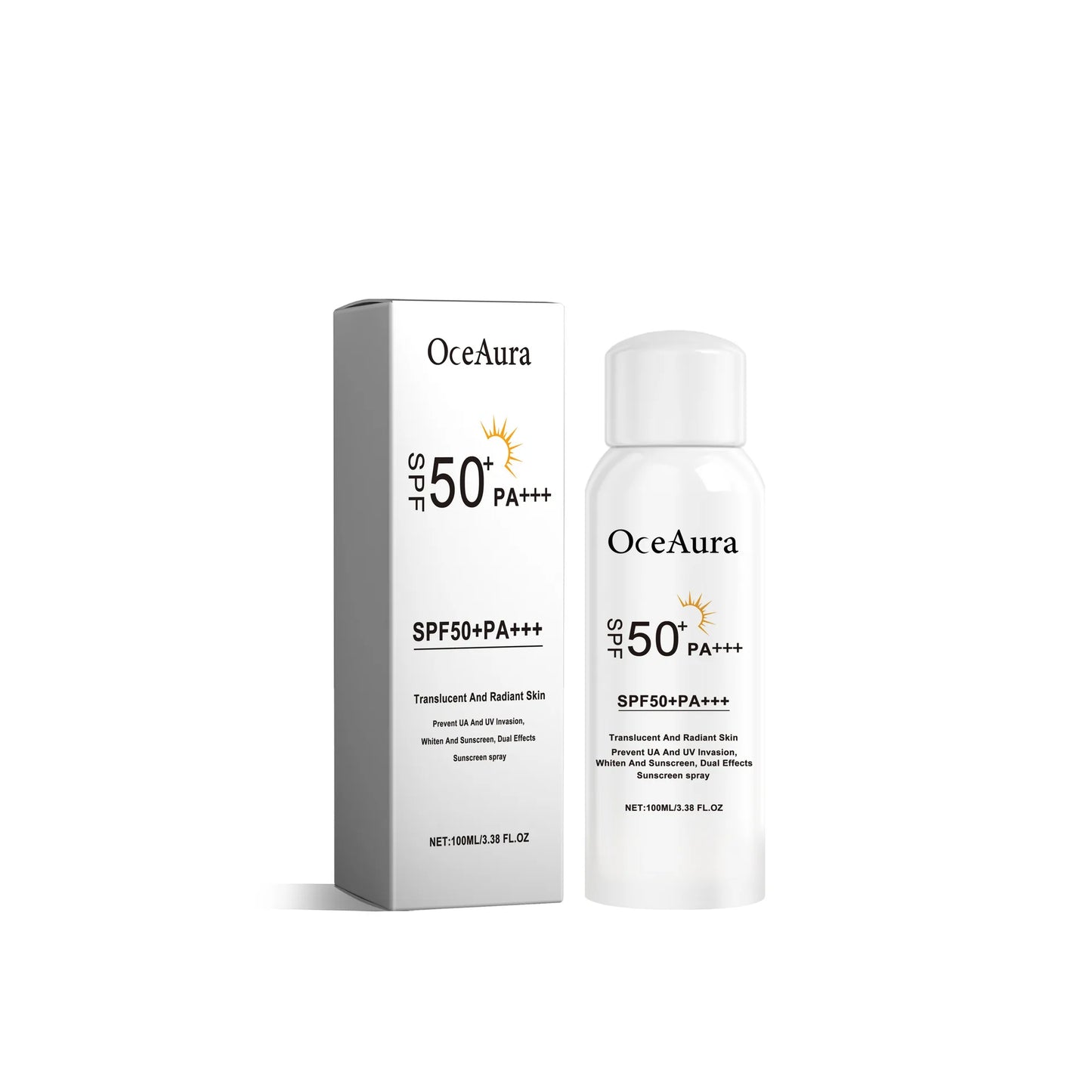 Spray Protetor Solar Facial — Hidratação Duradoura, À Prova d'Água e Suave para a Pele