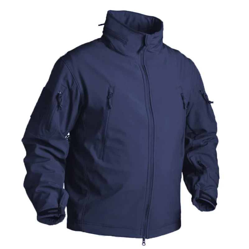 Outono inverno jaqueta de lã para homens casca macia tático impermeável casaco camuflado do exército airsoft roupas multicamadas blusões