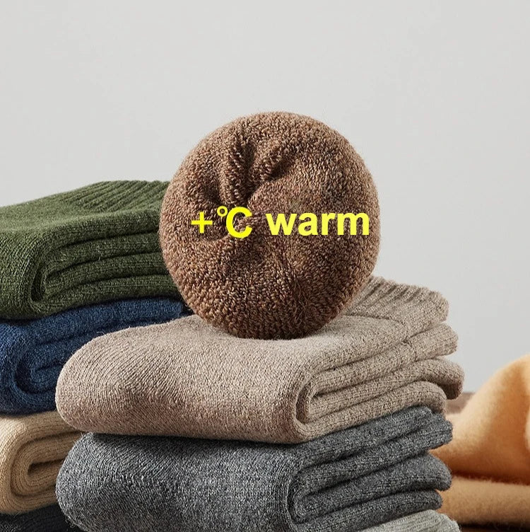 Kit 5 Meias Térmicas de Lã Merino Quentinhas — Ideais para Caminhadas, Esqui e Inverno Extremo