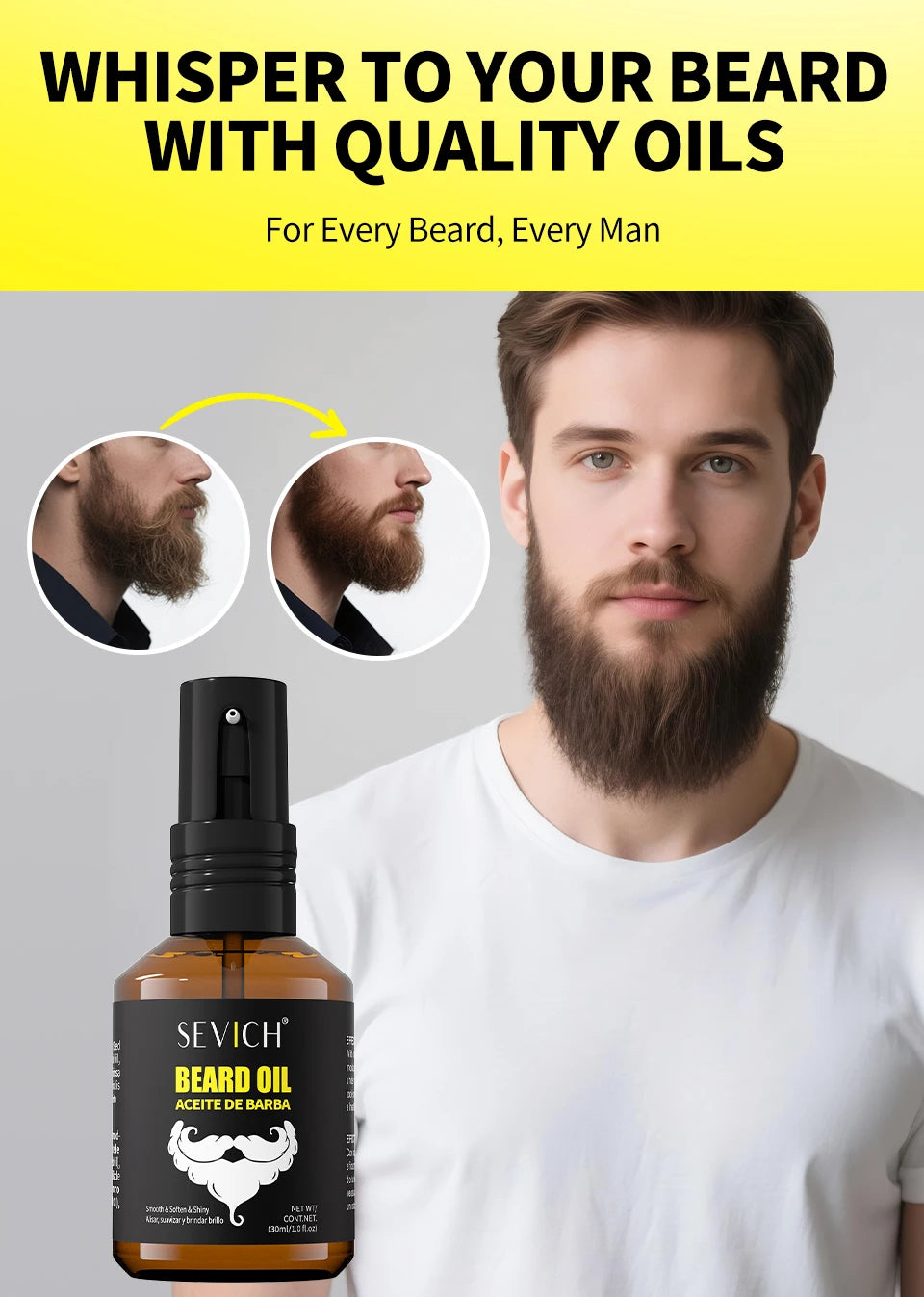 Kit de Óleo para Barba Masculino — Creme Hidratante, Cera e Óleo para Bigode Estiloso e Charmoso