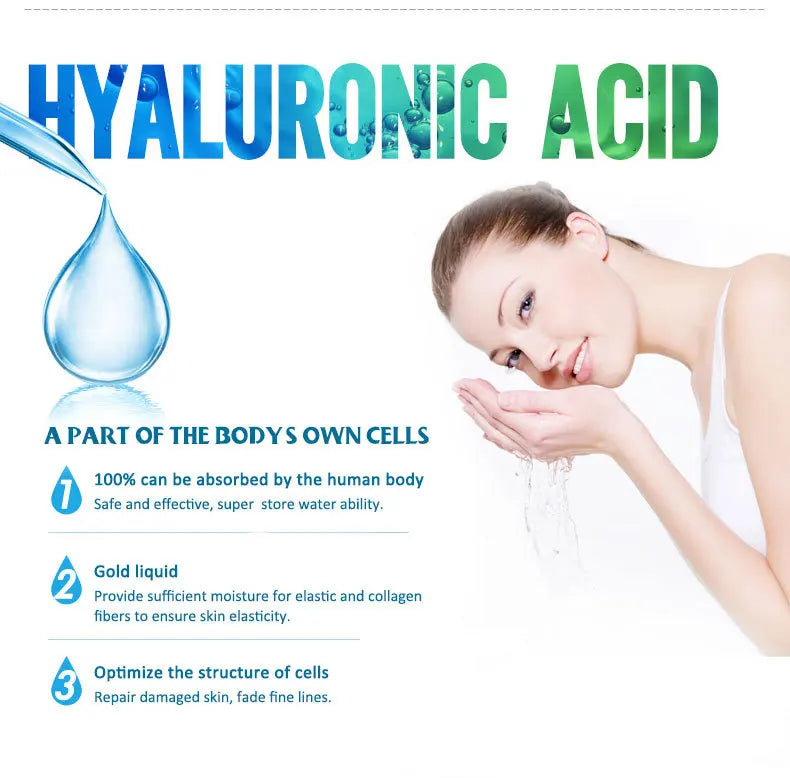 Sérum Facial de Ácido Hialurônico — Hidratante, Firmador e Restaurador da Elasticidade da Pele