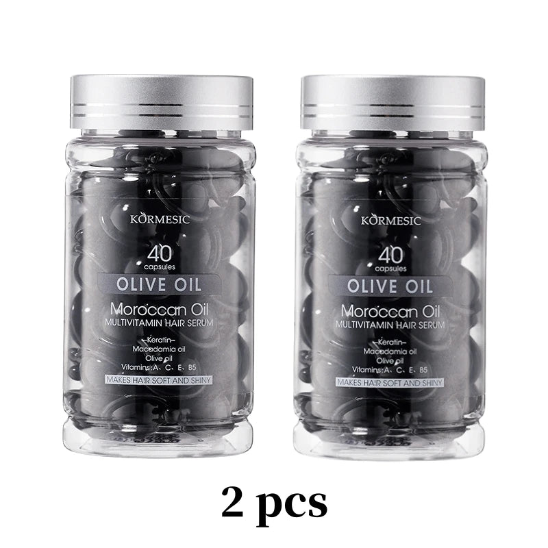 Cápsulas de Óleo Essencial Capilar — 40 Unidades com Multivitaminas para Restaurar Maciez e Brilho