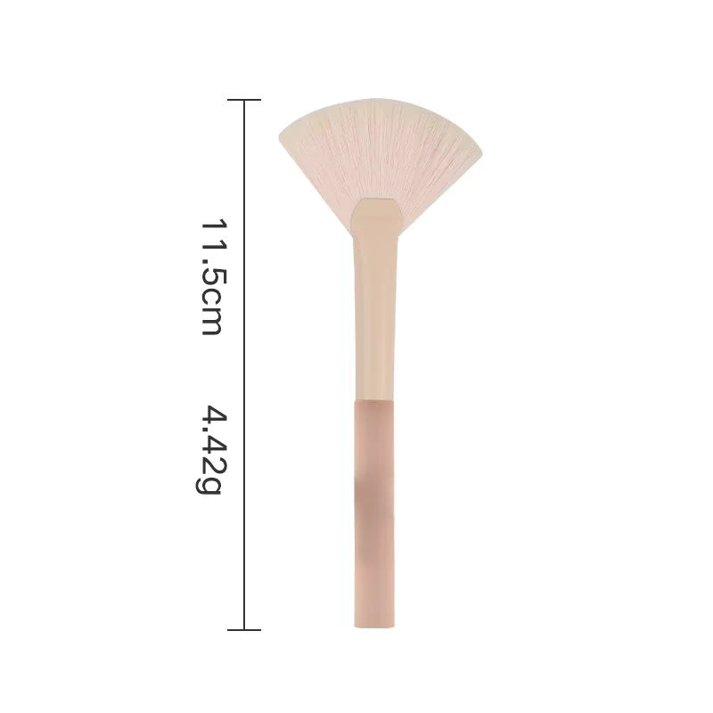 Conjunto de Pincéis de Maquiagem Portáteis — Cerdas Ultra Macias para Pó, Esponja e Blush