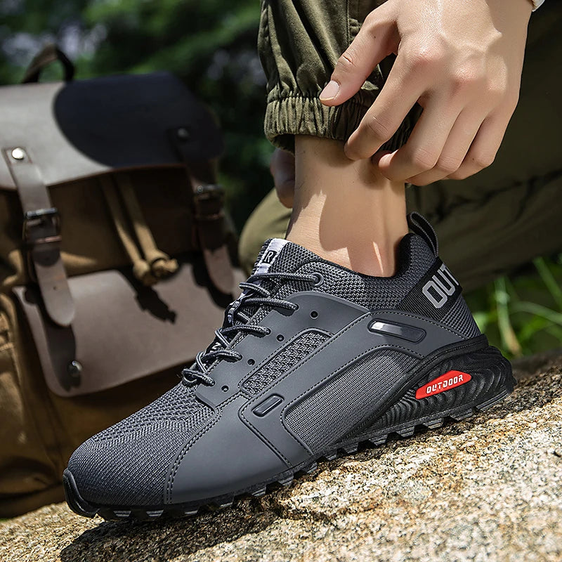 Sapatos de caminhada respiráveis masculinos sapatos esportivos ao ar livre botas de treinamento tático caminhadas e caça sapatos esportivos táticos