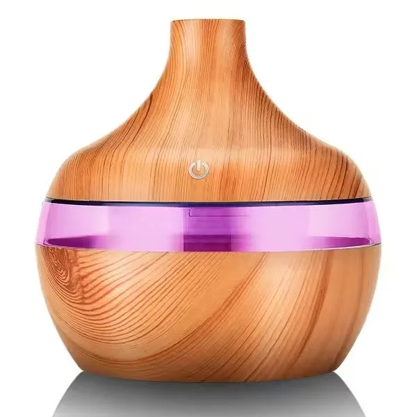 Difusor de Aromaterapia Ultrassonico com Controle Remoto — Umidificador e Luz LED 7 Cores
