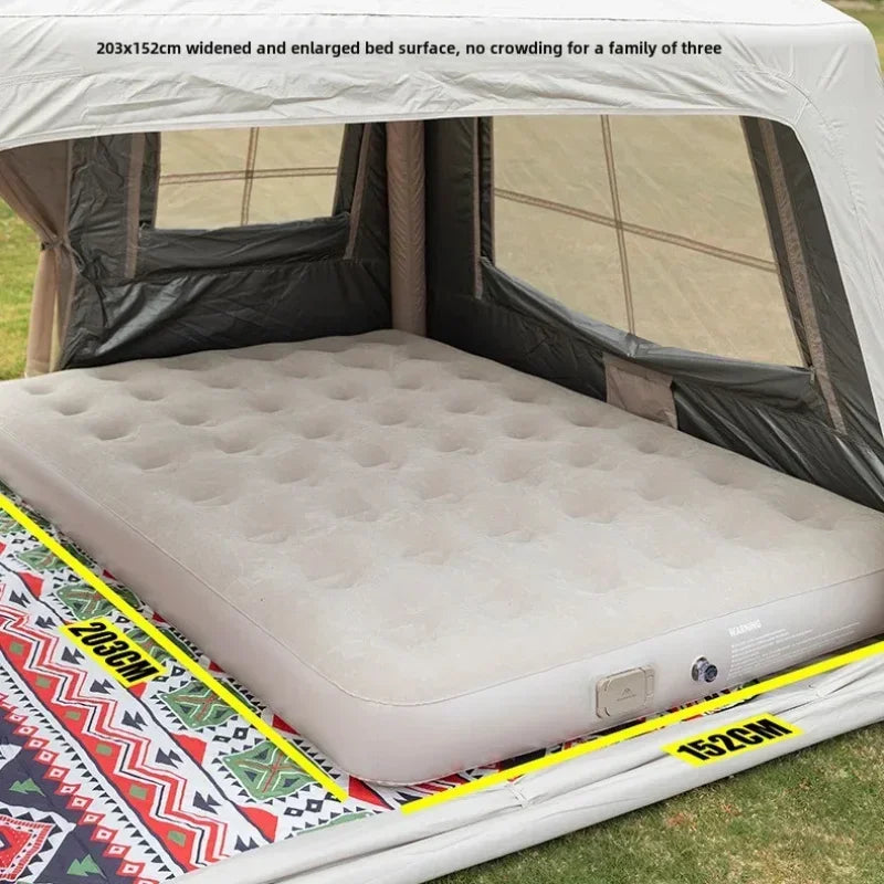 Colchão Inflável para Camping MOUNTAINHIKER 2025, Colchão de Ar para Glamping em PVC, Cama de Camping para 1/3 Pessoas com Bomba Embutida