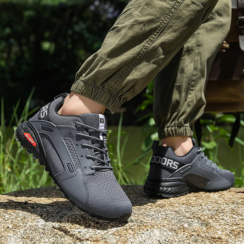 Sapatos de caminhada respiráveis masculinos sapatos esportivos ao ar livre botas de treinamento tático caminhadas e caça sapatos esportivos táticos