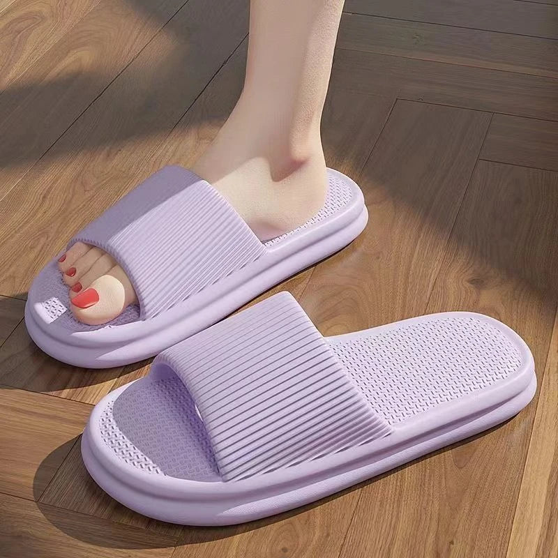 Men Summer Silent Slippers Indoor Home Bathroom Anti-Slip Soft EVA Sole Odor-Proof Sandals for Women Comfort Lightweight
