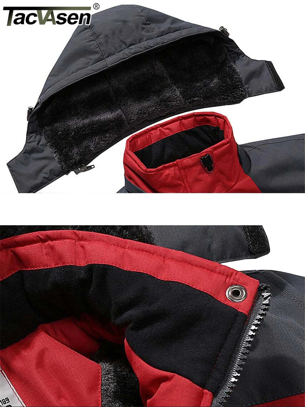 Jaqueta de Montanha Tacvasen Masculina — Quentinha, Impermeável e Corta-Vento para o Inverno