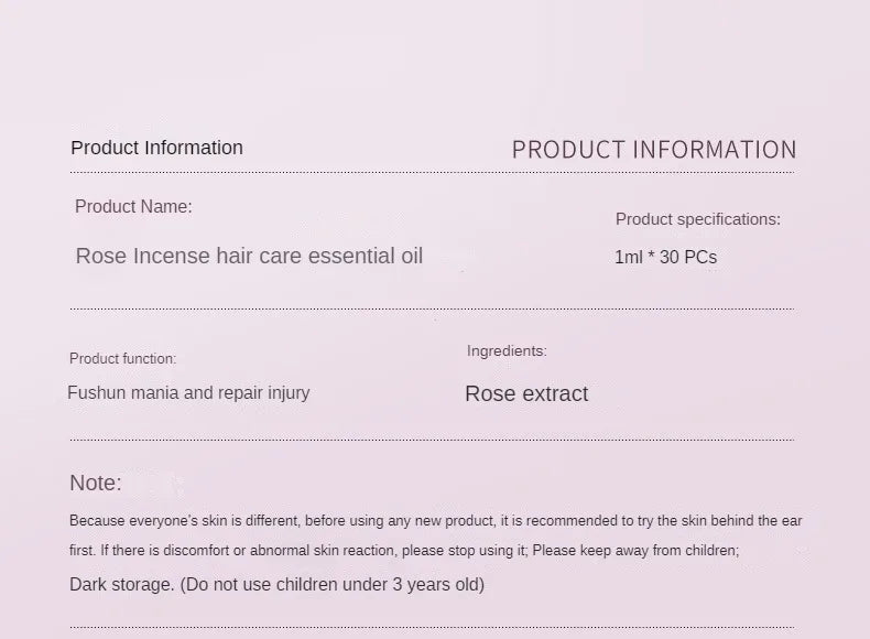 Sérum Capilar em Cápsulas de Rosa — Anti-Frizz, Condicionador para Cabelos Crespos e Ressecados