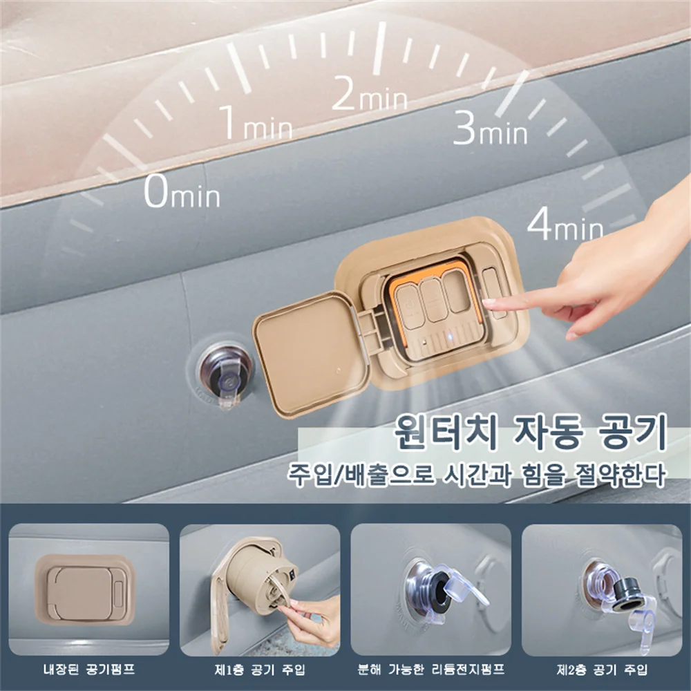 Colchão de ar interior glamping esteiras pvc inflável colchão de dormir luxo 2 pessoas acampamento cama esteira bomba embutida engrossar esteira