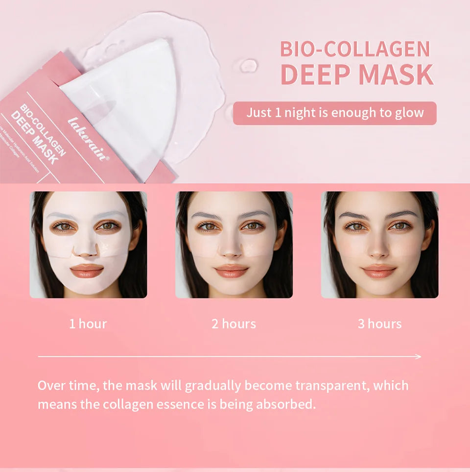 Máscara de Hidrogel com Bio-Colágeno — Hidratação Noturna Profunda, Firmadora e Minimizadora de Poros