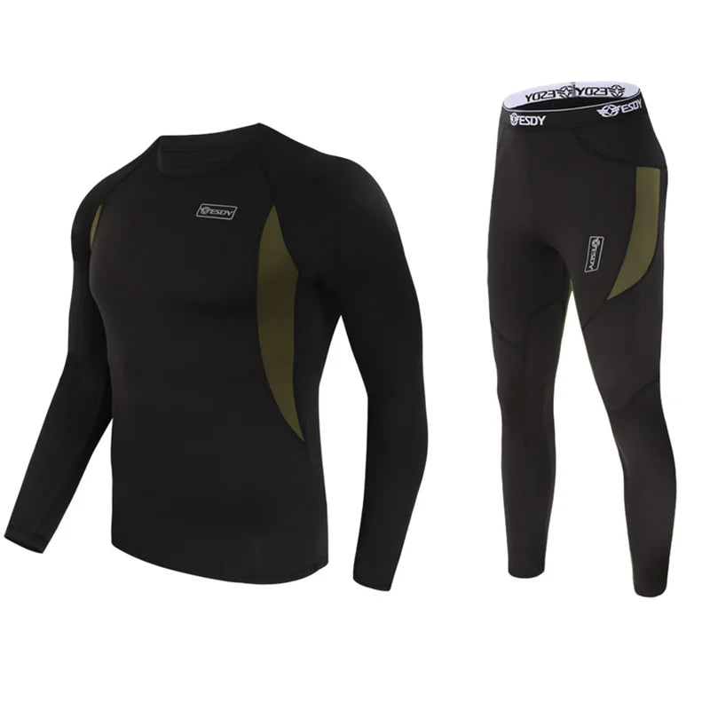 Conjunto Térmico Masculino de Inverno — Compresso, Fleece e Secagem Rápida em 4 Cores