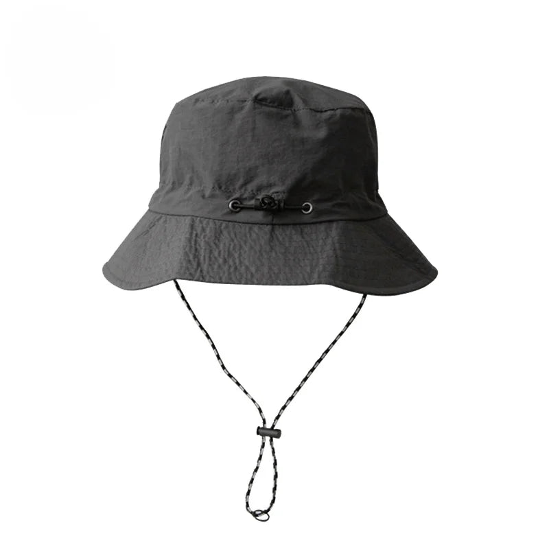 Chapéu de balde impermeável para homens e mulheres, chapéu de sol Boonie aba larga, chapéu dobrável para pesca na praia, UPF 50 Plus