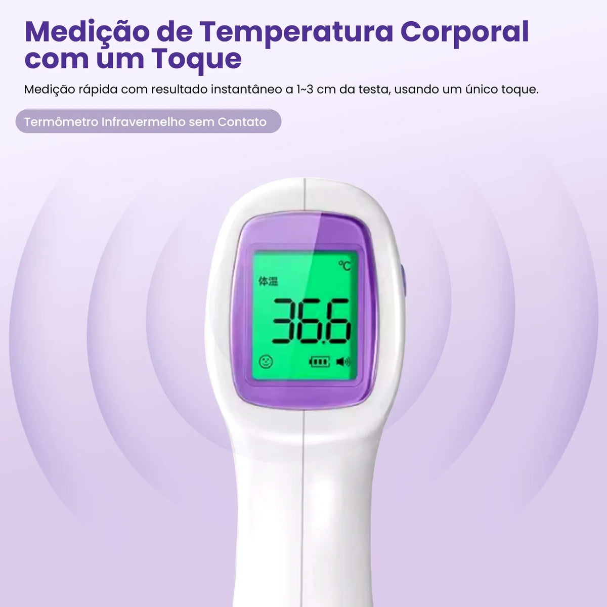 Termômetro Digital Infravermelho para Testa e Objetos