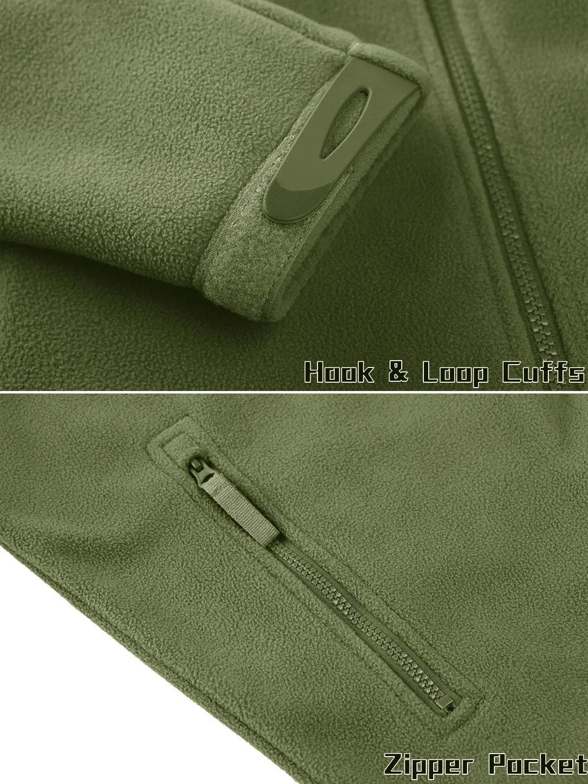 Tacvasen jaqueta de lã masculina, casaco macio e quente à prova de vento com zíper completo, vários bolsos com zíper, caminhadas, trabalho ao ar livre, corta-vento