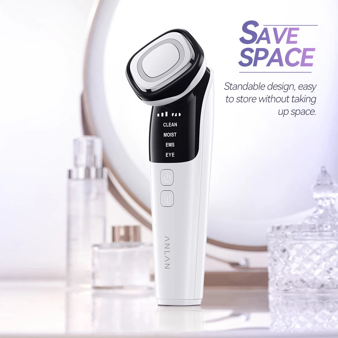 Massageador Facial Elétrico ANLAN com Microcorrente — Lifting, Limpeza Profunda e Anti-Rugas
