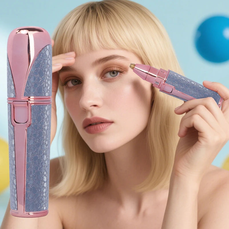 1 pçs usb elétrico sobrancelha trimmer depilador de pêlos faciais sobrancelha navalha corpo feminino indolor removedor de pêlos barbeador sobrancelhas profiler