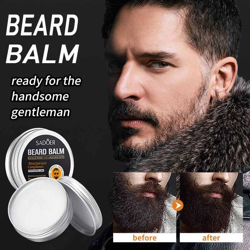 Kit Completo de Cuidados para Barba — Óleo, Bálsamo, Hidratante, Amaciador e Ferramentas de Aparar