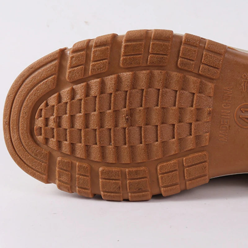 Botas de chuva masculinas botas impermeáveis ao ar livre antiderrapante casual tornozelo botas caminhadas pesca sapatos de água trabalho bota de borracha leve