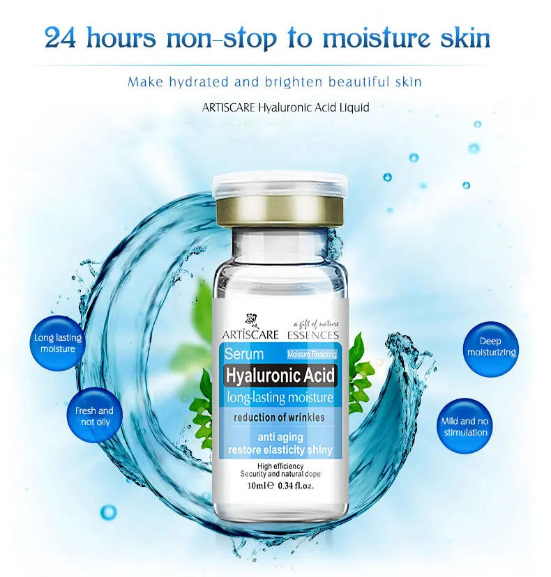 Sérum Facial de Ácido Hialurônico — Hidratante, Firmador e Restaurador da Elasticidade da Pele