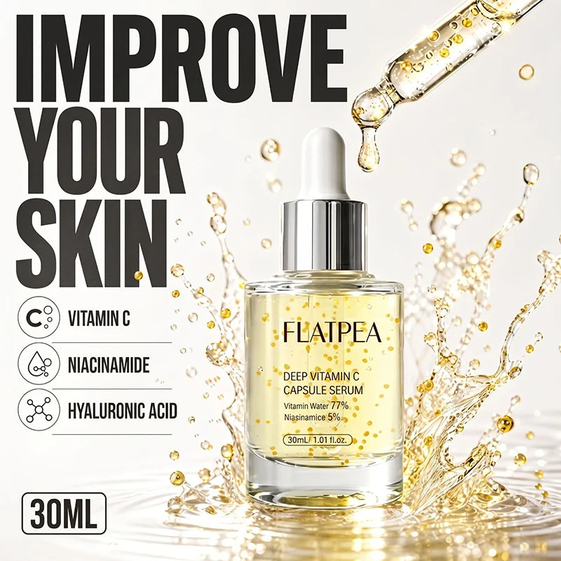Sérum em Cápsulas de Vitamina C — Essência Iluminadora com Niacinamida para Brilho e Hidratação Facial