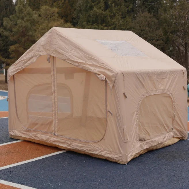 Airo: Barraca de Glamping Impermeável e à Prova de Vento (Índice 3000mm), Cáqui, Abertura Automática Rápida, 4 Estações, Cabana Oxford - Lançamento Quente!