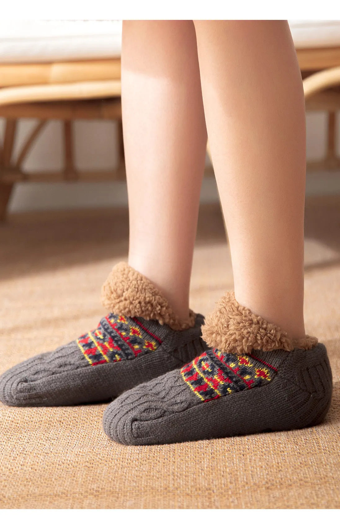 Super quente inverno antiderrapante meias de chão das mulheres dos homens meias de neve sono tapete meias chinelos meias mulheres bota de veludo unsiex casa wear