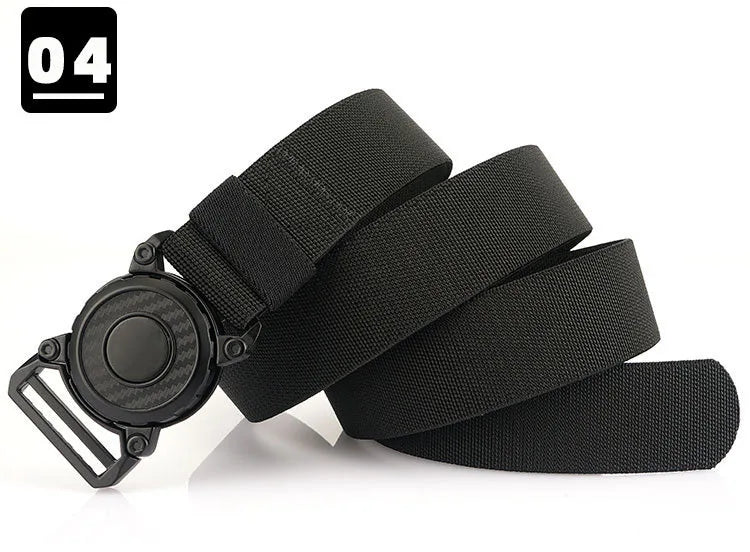 Cintos de fivela de liga de liberação rápida rotativa para homens resistente ao desgaste cinto tático de náilon multifuncional ao ar livre cinto de caça