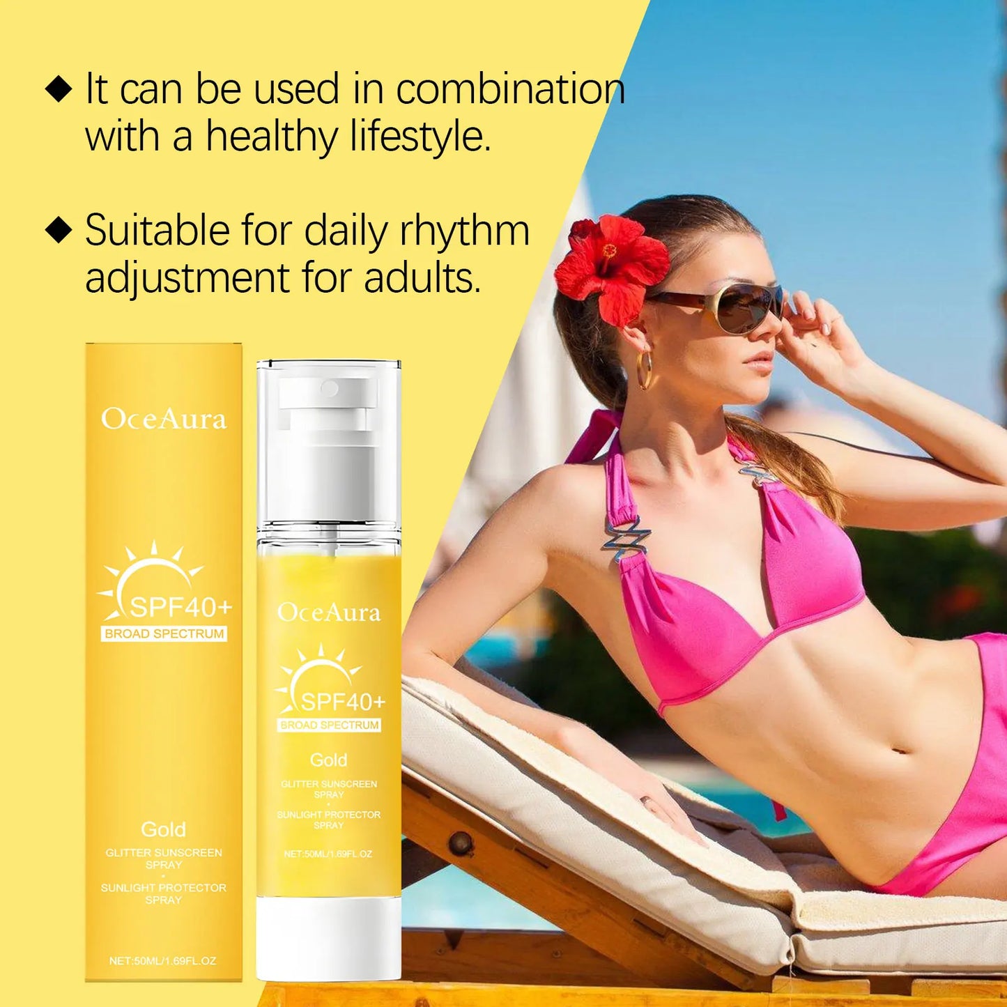 Protetor Solar Facial em Spray SPF 40+ — Leve, Não Oleoso, Antioxidante e Hidratante
