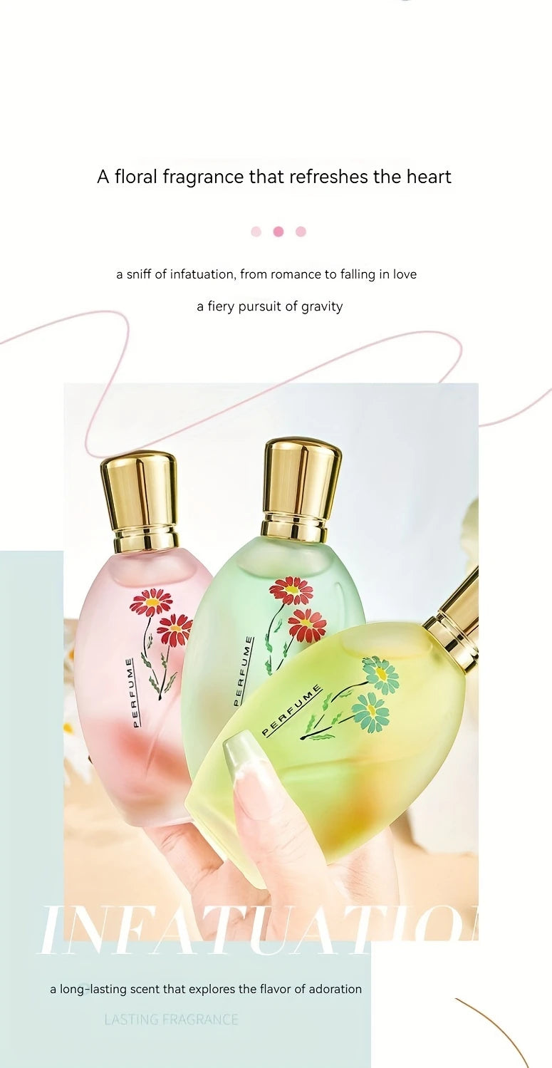 Perfume 50ml com Fragrância de Rosa e Jasmim — Presente Elegante para Homens e Mulheres