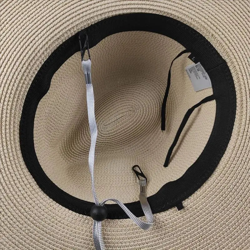 Chapéu Fedora Panamá Premium de Palha 54-62cm Dobrável Unissex Proteção UV para Viagens de Verão
