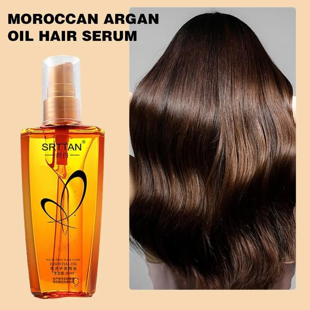 Sérum de Argan Marroquino em Névoa — Óleo Leve para Cabelos Divididos, Crespos e com Frizz