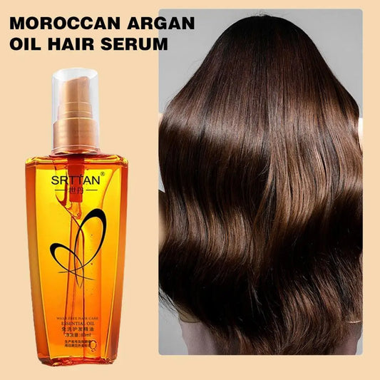 Sérum de Argan Marroquino em Névoa — Óleo Leve para Cabelos Divididos, Crespos e com Frizz